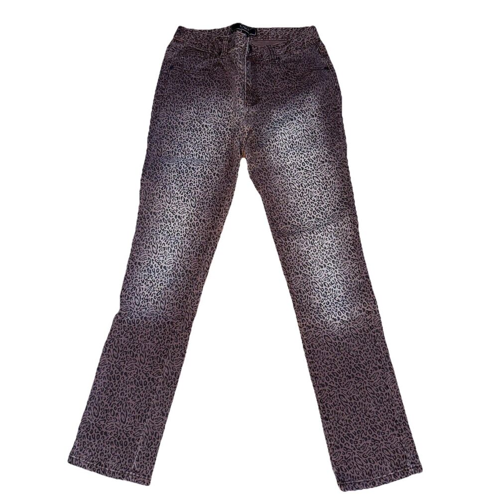 CATO CONTEMPORAY WOMENS LEOPARD PRINT Brown SKINNY Size 6